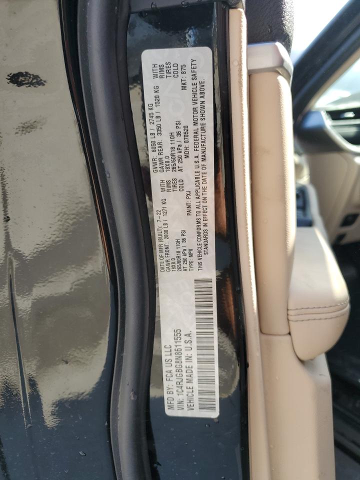 2022 Jeep Grand Cherokee Limited VIN: 1C4RJGBG8N8611555 Lot: 61453464