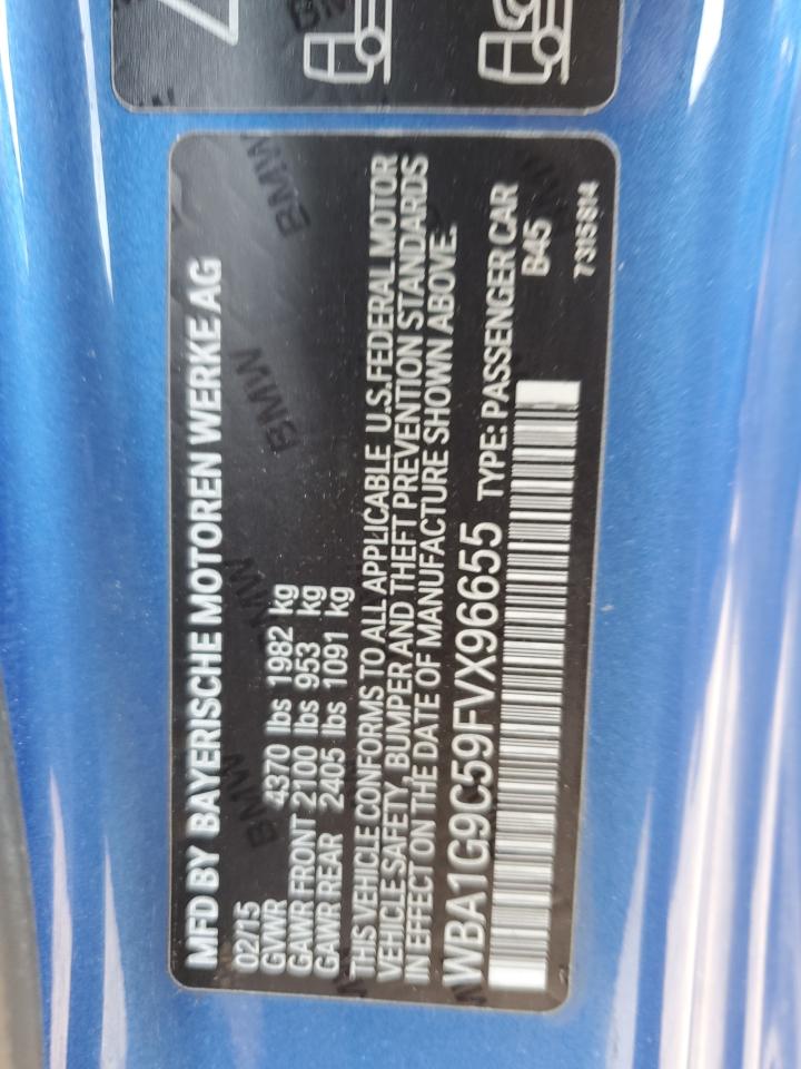 2015 BMW 228 Xi Sulev VIN: WBA1G9C59FVX96655 Lot: 62536094