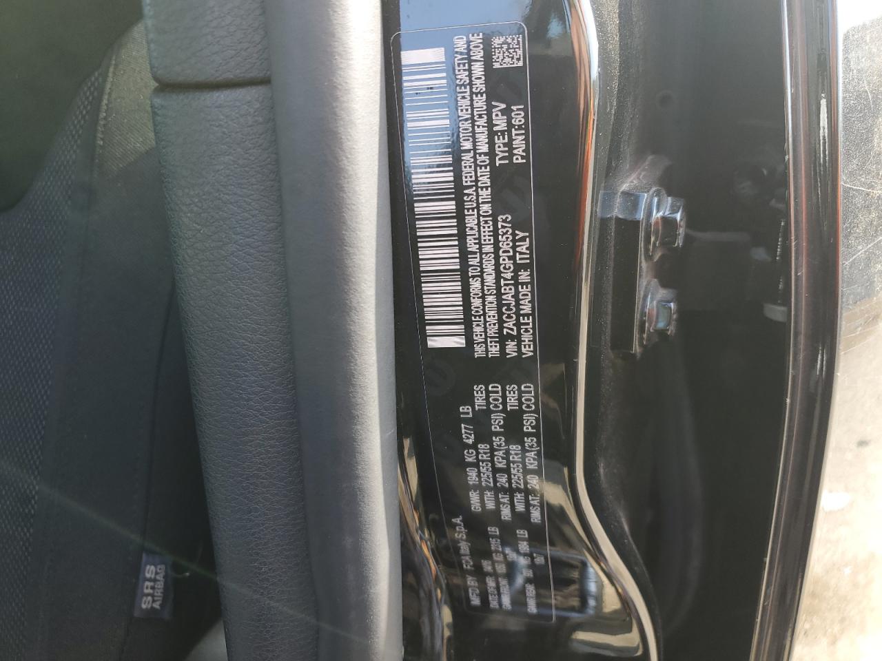 2016 Jeep Renegade Latitude VIN: ZACCJABT4GPD65373 Lot: 64086244