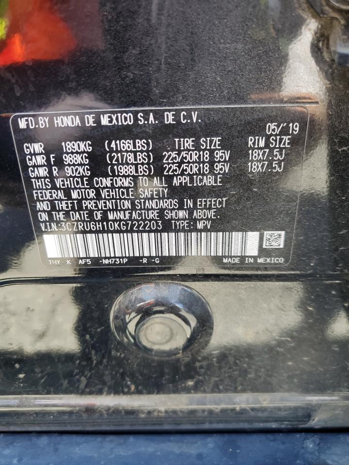 2019 Honda Hr-V Sport VIN: 3CZRU6H10KG722203 Lot: 65277474