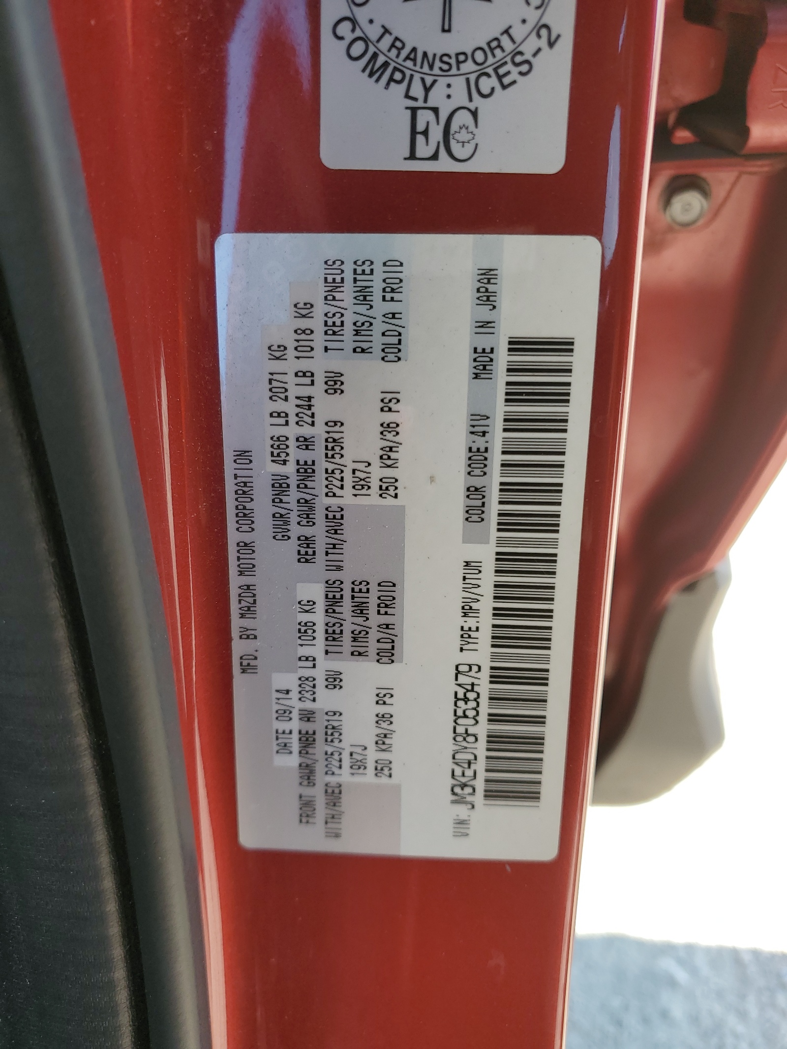 JM3KE4DY8F0535479 2015 Mazda Cx-5 Gt