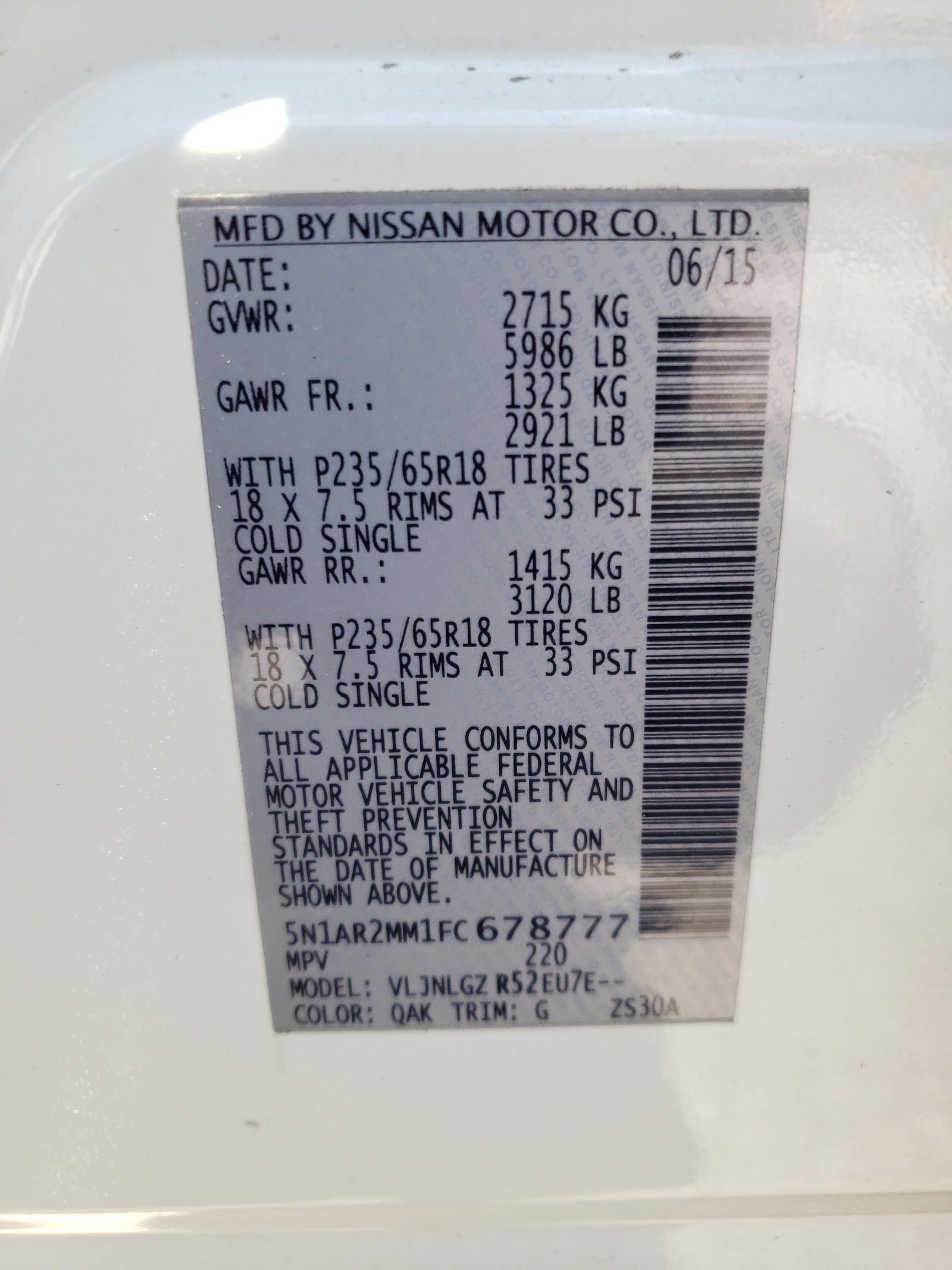 5N1AR2MM1FC678777 2015 Nissan Pathfinder S