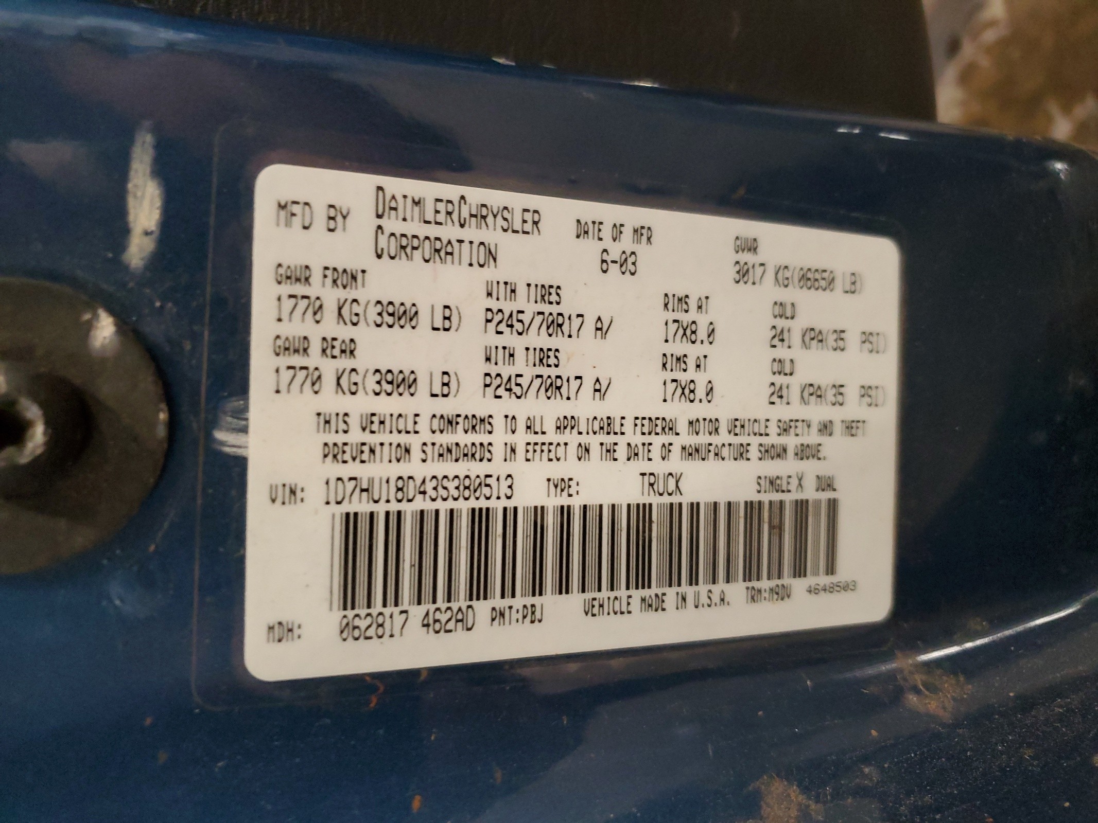 1D7HU18D43S380513 2003 Dodge Ram 1500 St