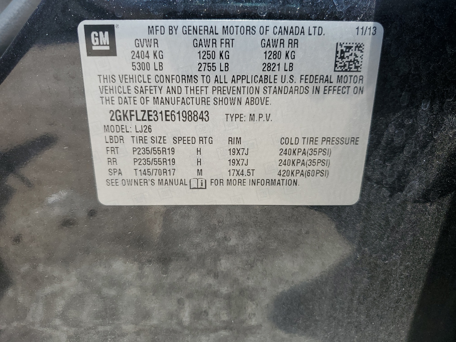 2GKFLZE31E6198843 2014 GMC Terrain Denali