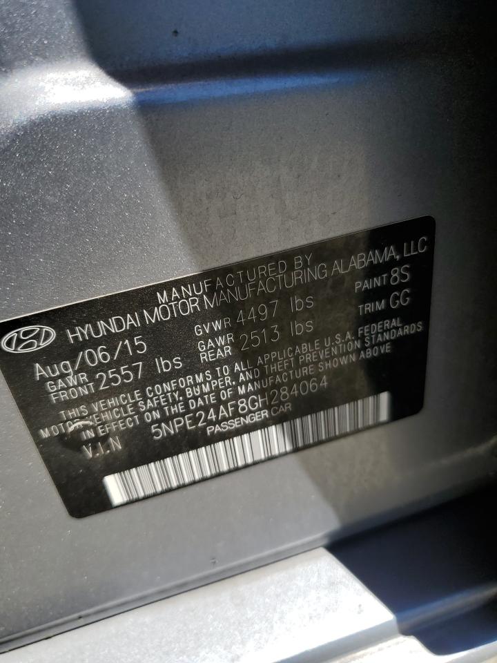 2016 Hyundai Sonata Se VIN: 5NPE24AF8GH284064 Lot: 63658744