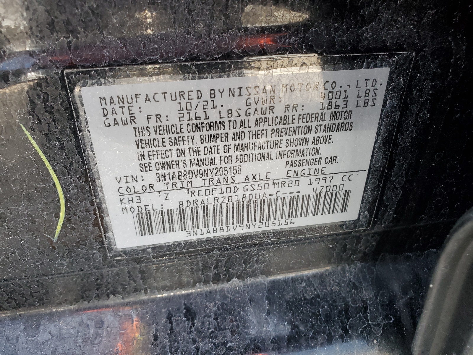 3N1AB8DV9NY205156 2022 Nissan Sentra Sr