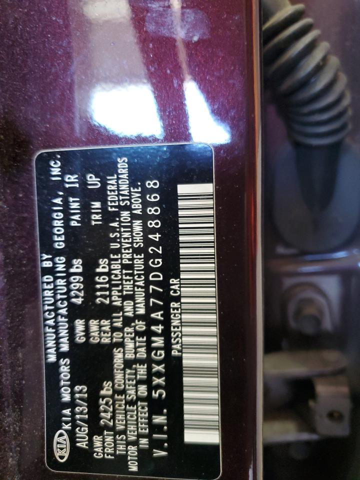 2013 Kia Optima Lx VIN: 5XXGM4A77DG248868 Lot: 61338784