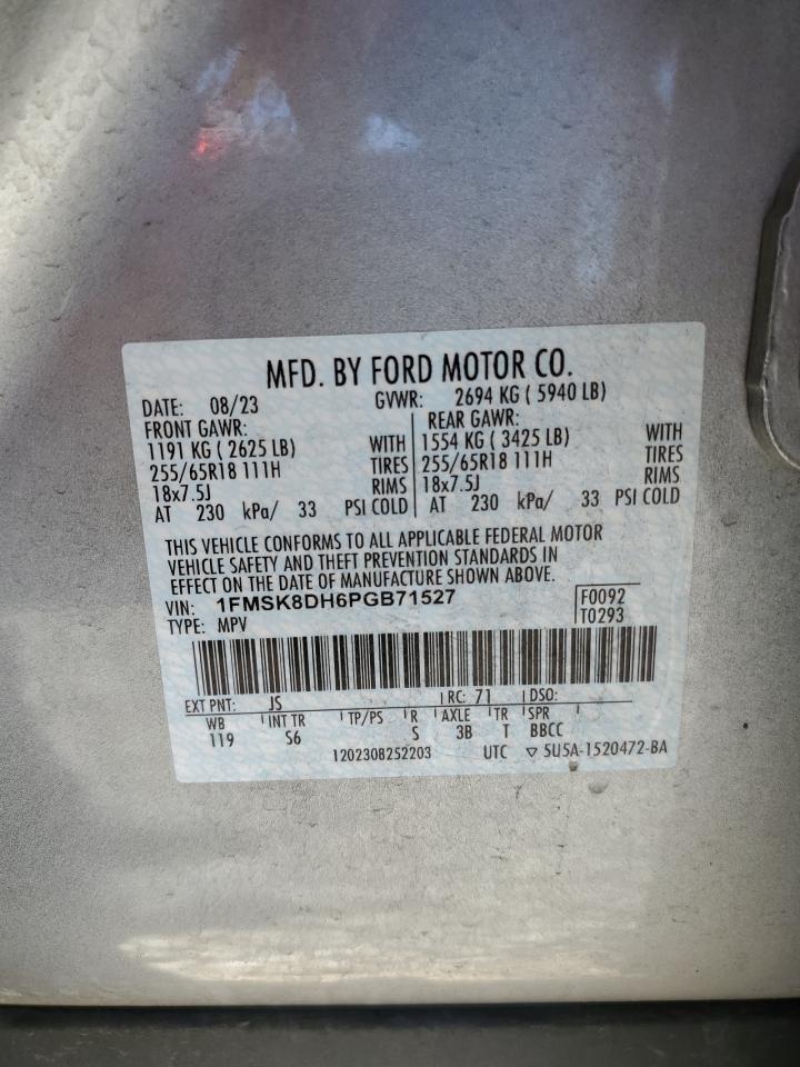 1FMSK8DH6PGB71527 2023 FORD EXPLORER - Image 14