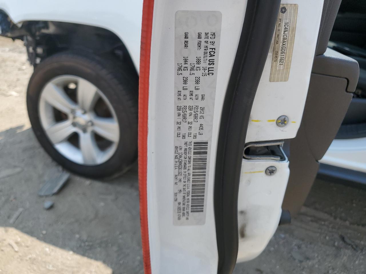 2016 Jeep Compass Sport VIN: 1C4NJCBAXGD611621 Lot: 64457914