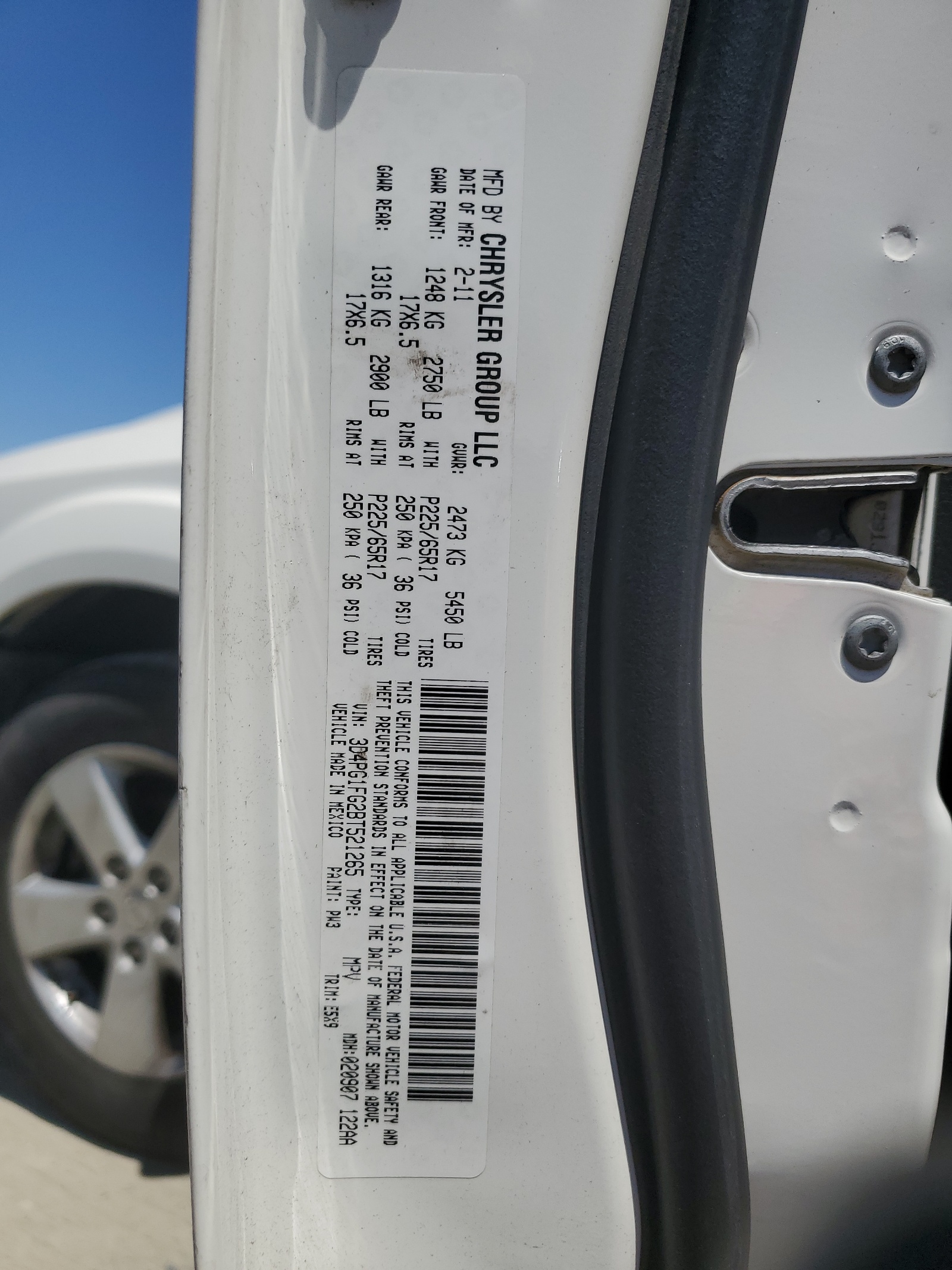 3D4PG1FG2BT521265 2011 Dodge Journey Mainstreet