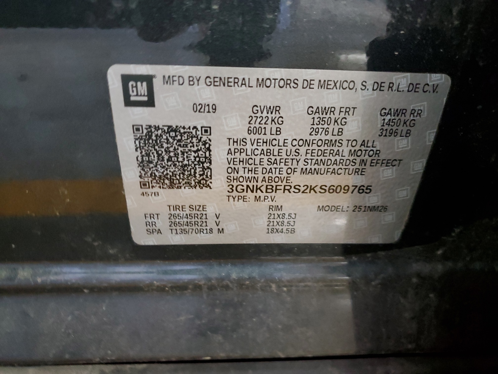 3GNKBFRS2KS609765 2019 Chevrolet Blazer Premier