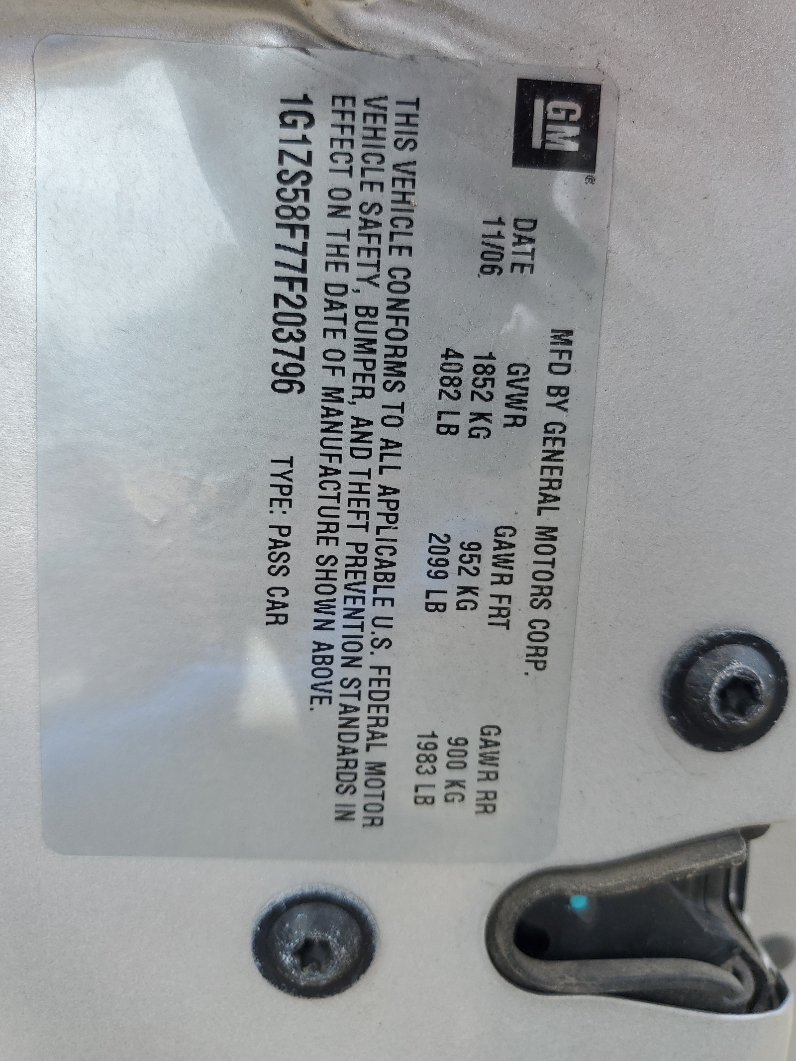 1G1ZS58F77F203796 2007 Chevrolet Malibu Ls