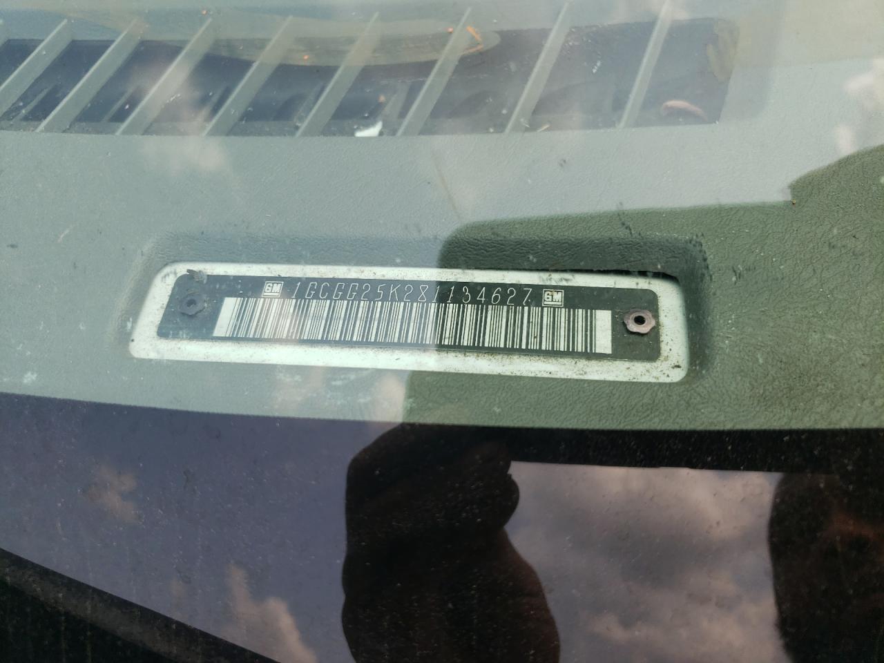 2008 Chevrolet Express G2500 VIN: 1GCGG25K281134627 Lot: 62740174