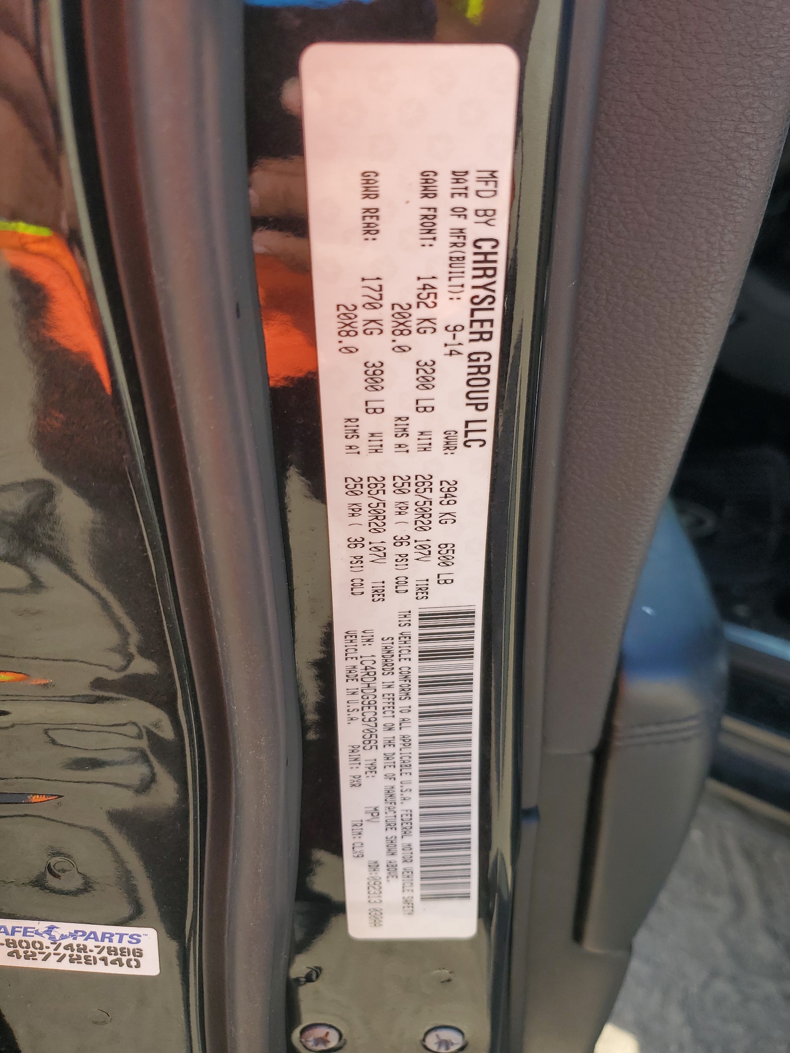 1C4RDHDG9EC970565 2014 Dodge Durango Limited