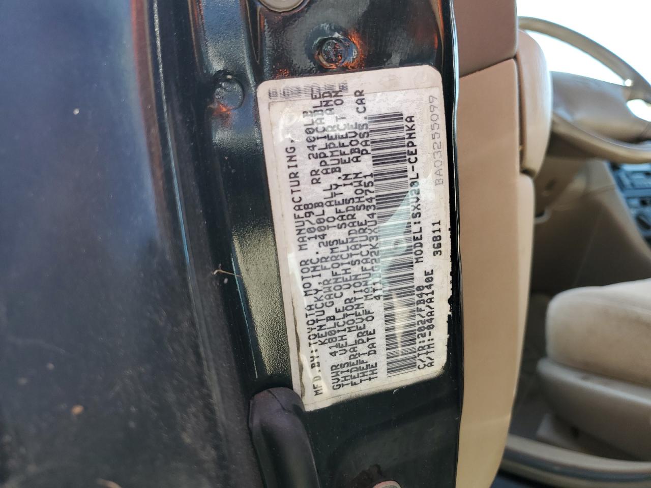 1999 Toyota Camry Ce VIN: 4T1BG22K3XU434751 Lot: 62261964