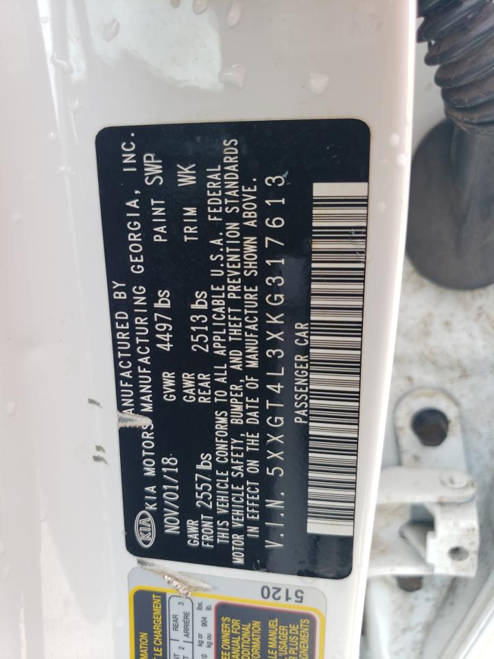 2019 Kia Optima Lx VIN: 5XXGT4L3XKG317613 Lot: 62131484