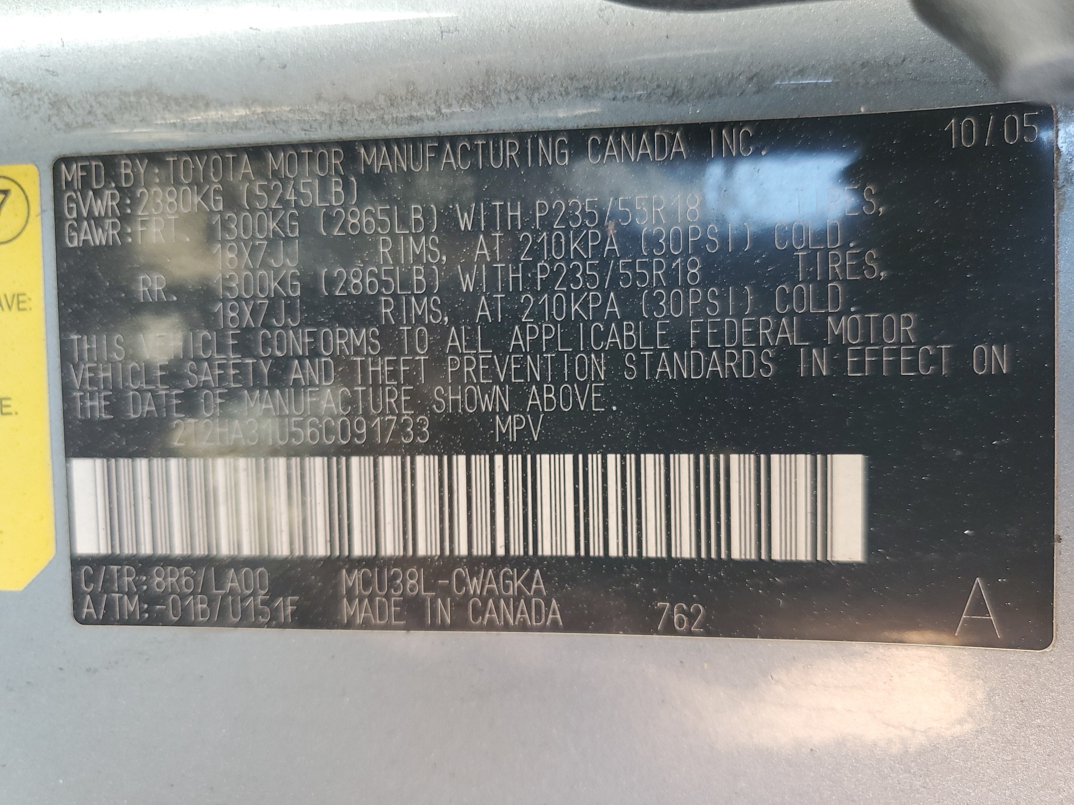 2T2HA31U56C091733 2006 Lexus Rx 330