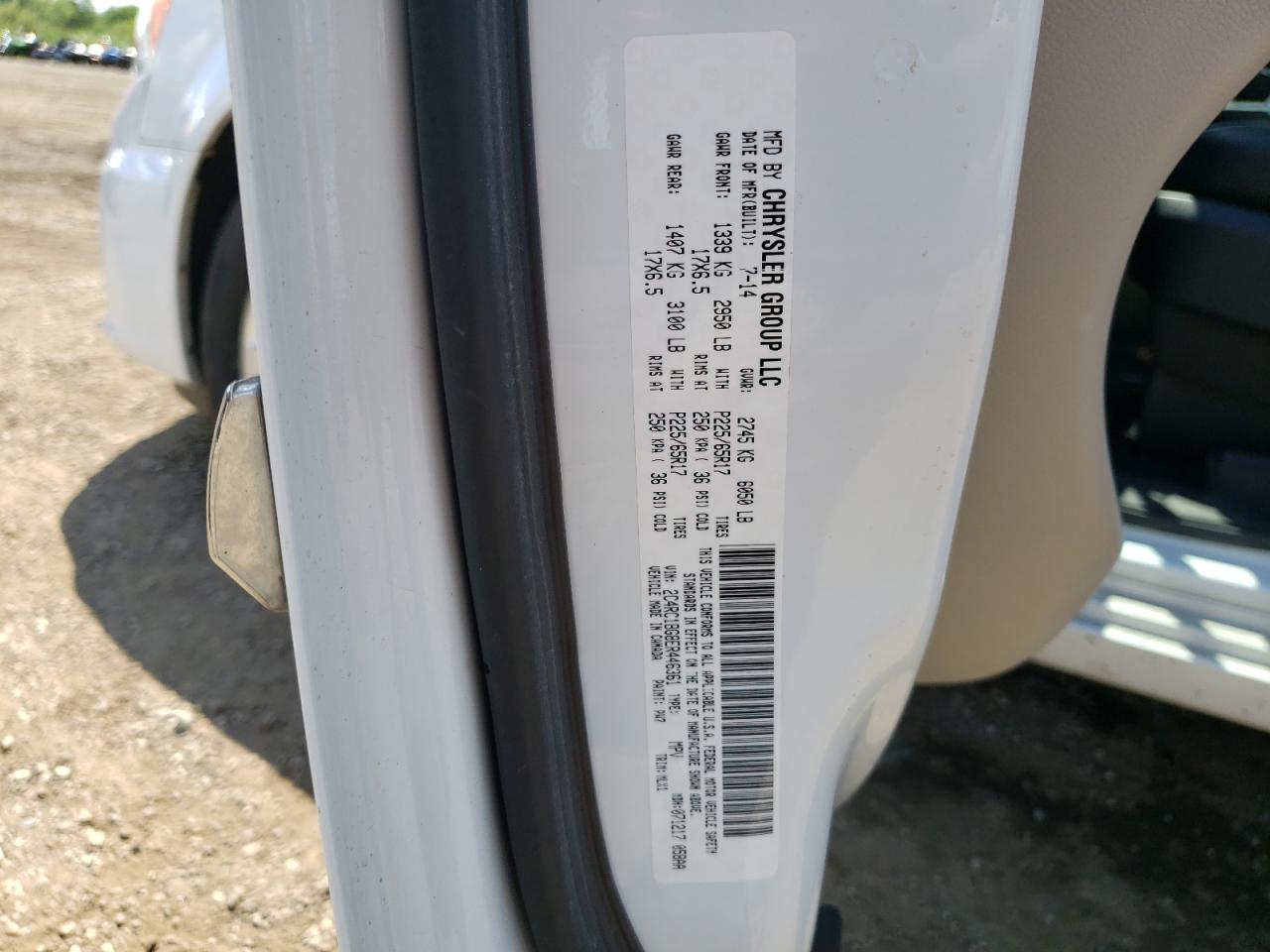 2014 Chrysler Town & Country Touring VIN: 2C4RC1BG8ER446361 Lot: 62700374