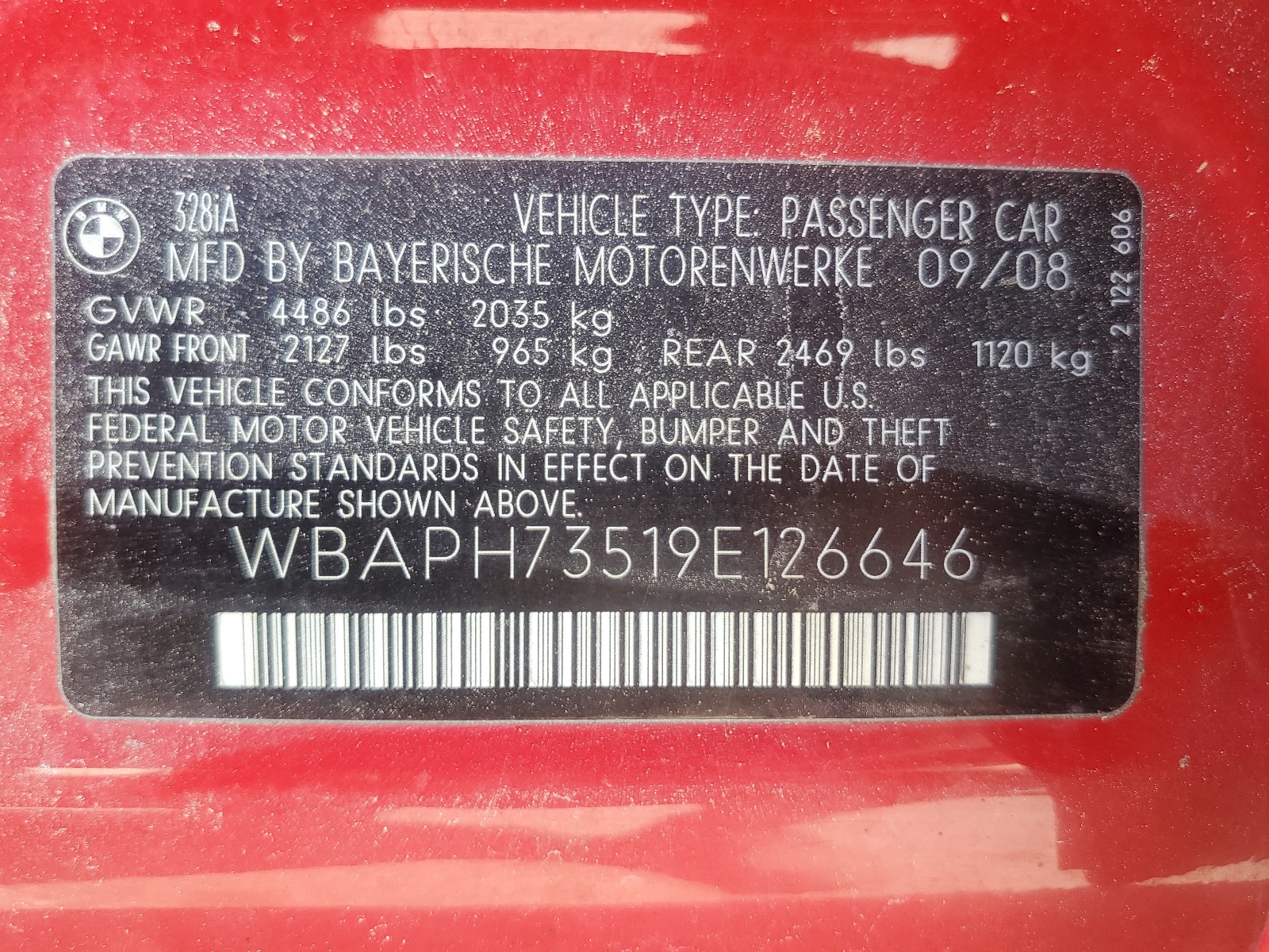 WBAPH73519E126646 2009 BMW 328 I