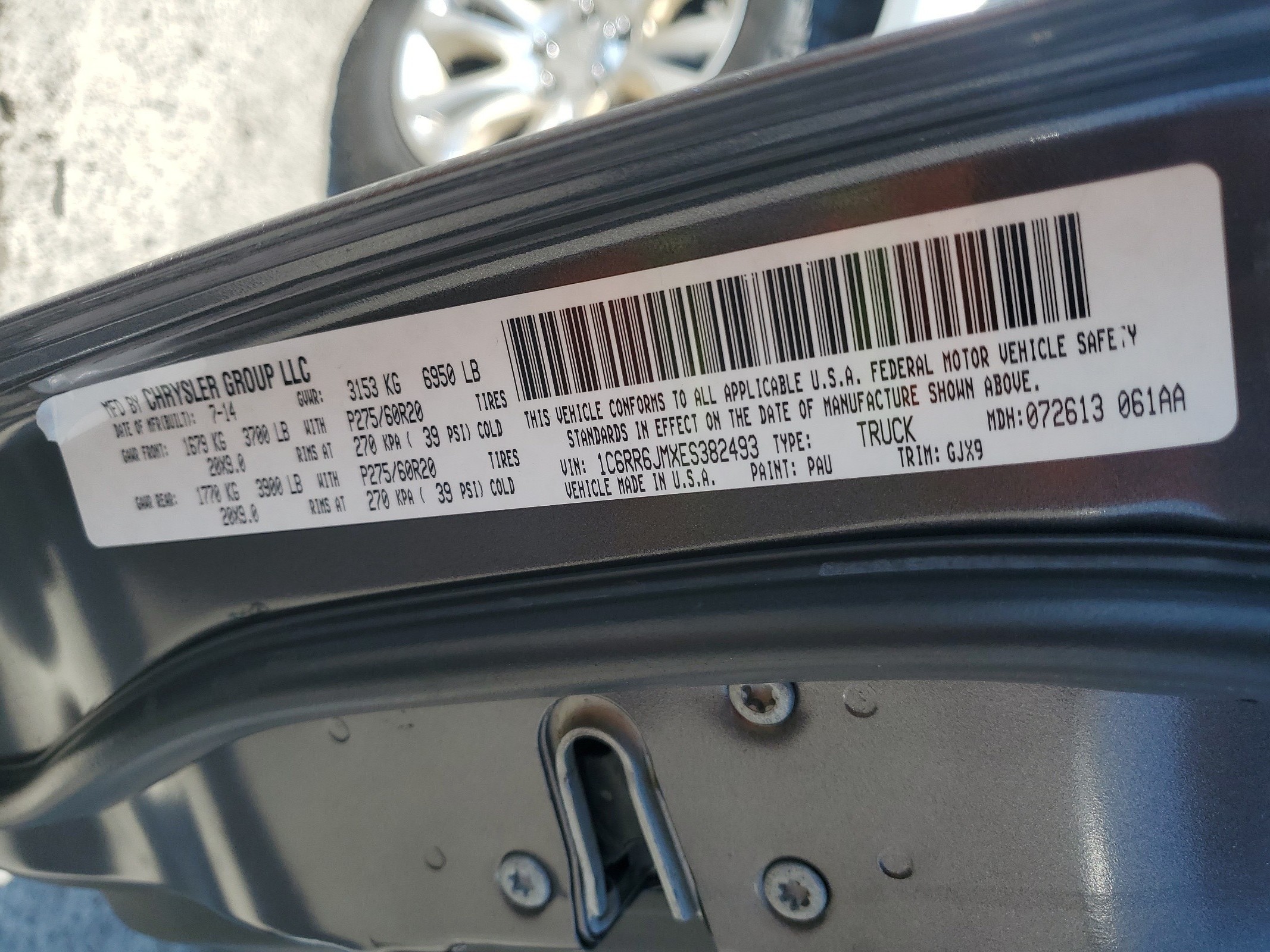 1C6RR6JMXES382493 2014 Ram 1500 Laramie