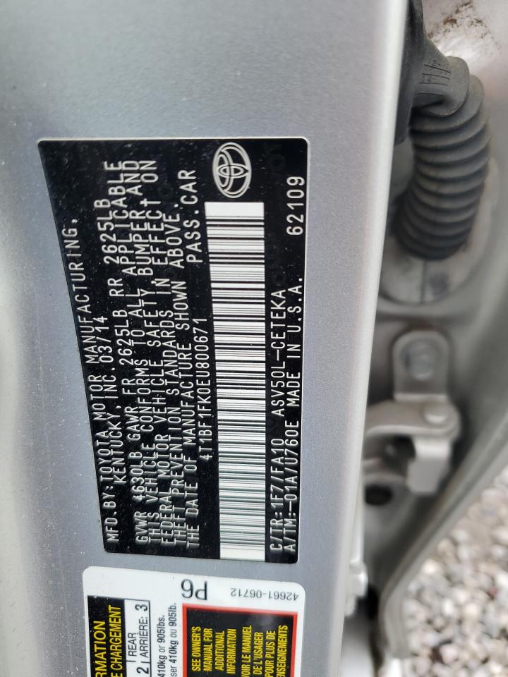 4T1BF1FK0EU800671 2014 Toyota Camry L