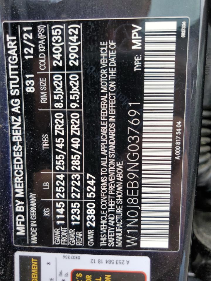 2022 Mercedes-Benz Glc Coupe 300 4Matic VIN: W1N0J8EB9NG037691 Lot: 64865624