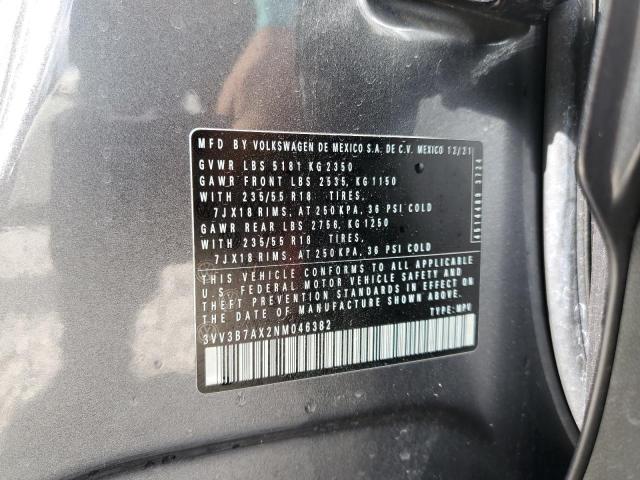 2022 VOLKSWAGEN TIGUAN SE 3VV3B7AX2NM046382  61856224