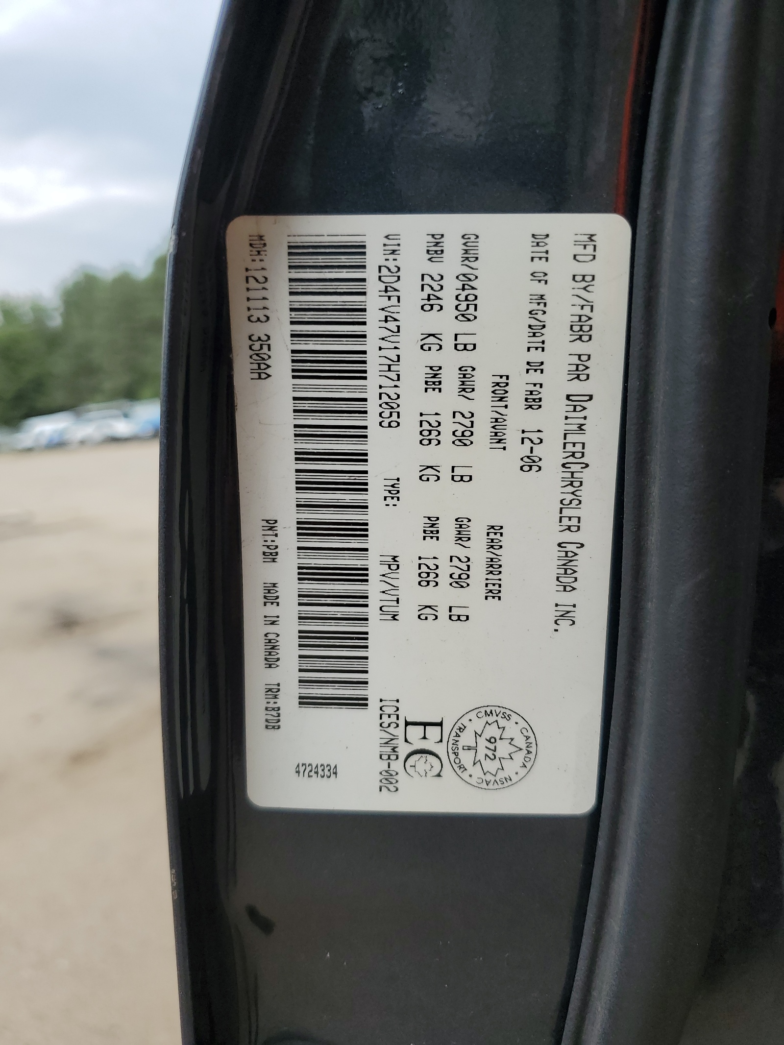 2D4FV47V17H712059 2007 Dodge Magnum Sxt