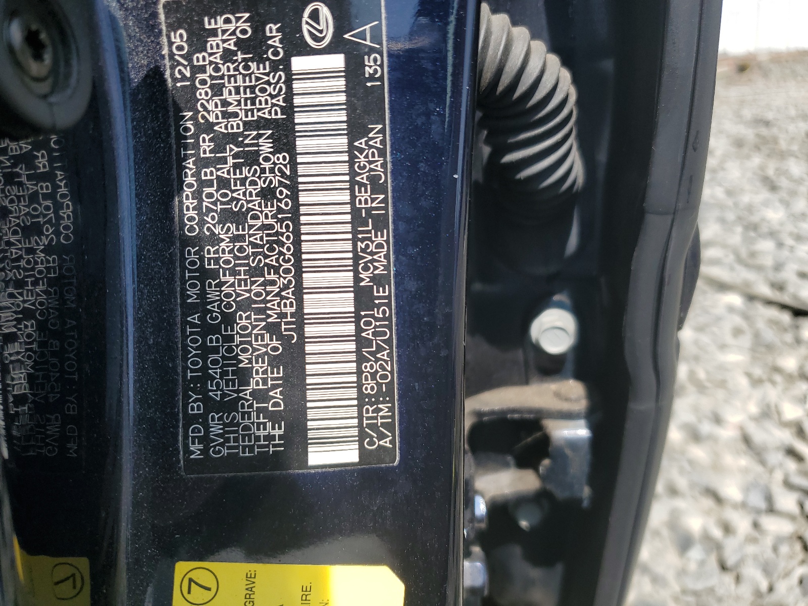 JTHBA30G665169728 2006 Lexus Es 330