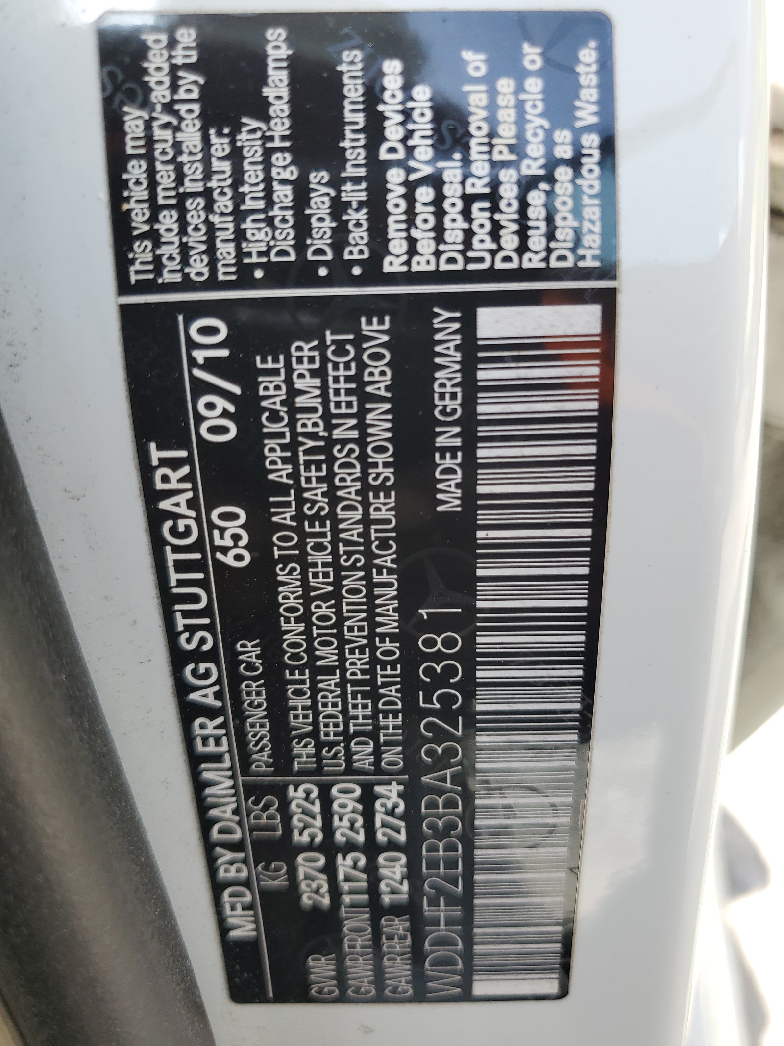 WDDHF2EB3BA325381 2011 Mercedes-Benz E 350 Bluetec