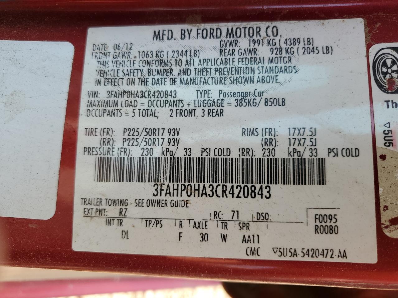 2012 Ford Fusion - Image 12