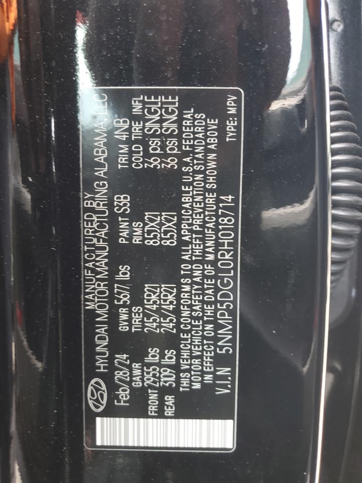 5NMP5DGL0RH018714 2024 Hyundai Santa Fe Calligraphy