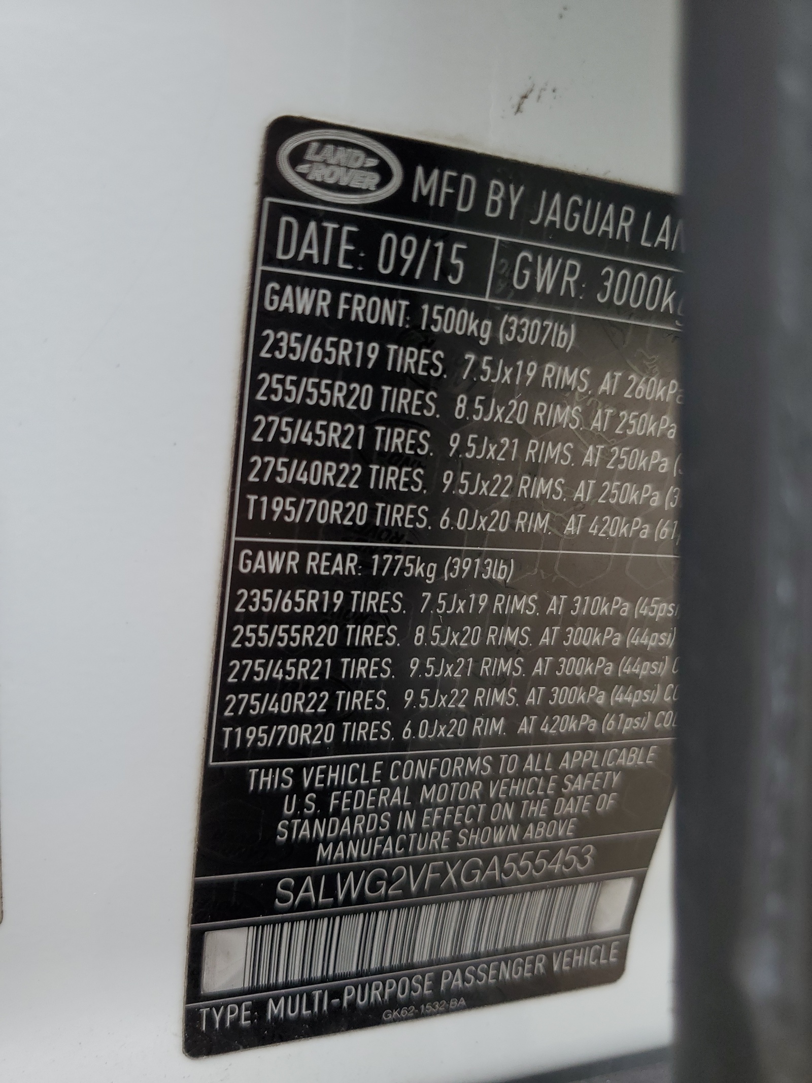 SALWG2VFXGA555453 2016 Land Rover Range Rover Sport Se