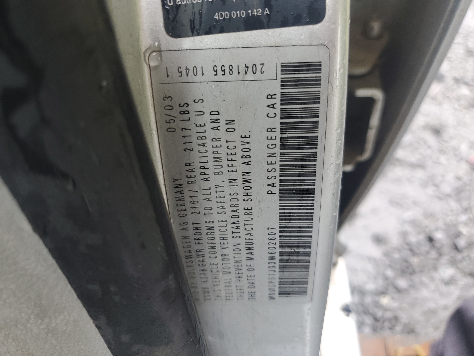 WVWSP61J03W602607 2003 Volkswagen Jetta Gls Tdi