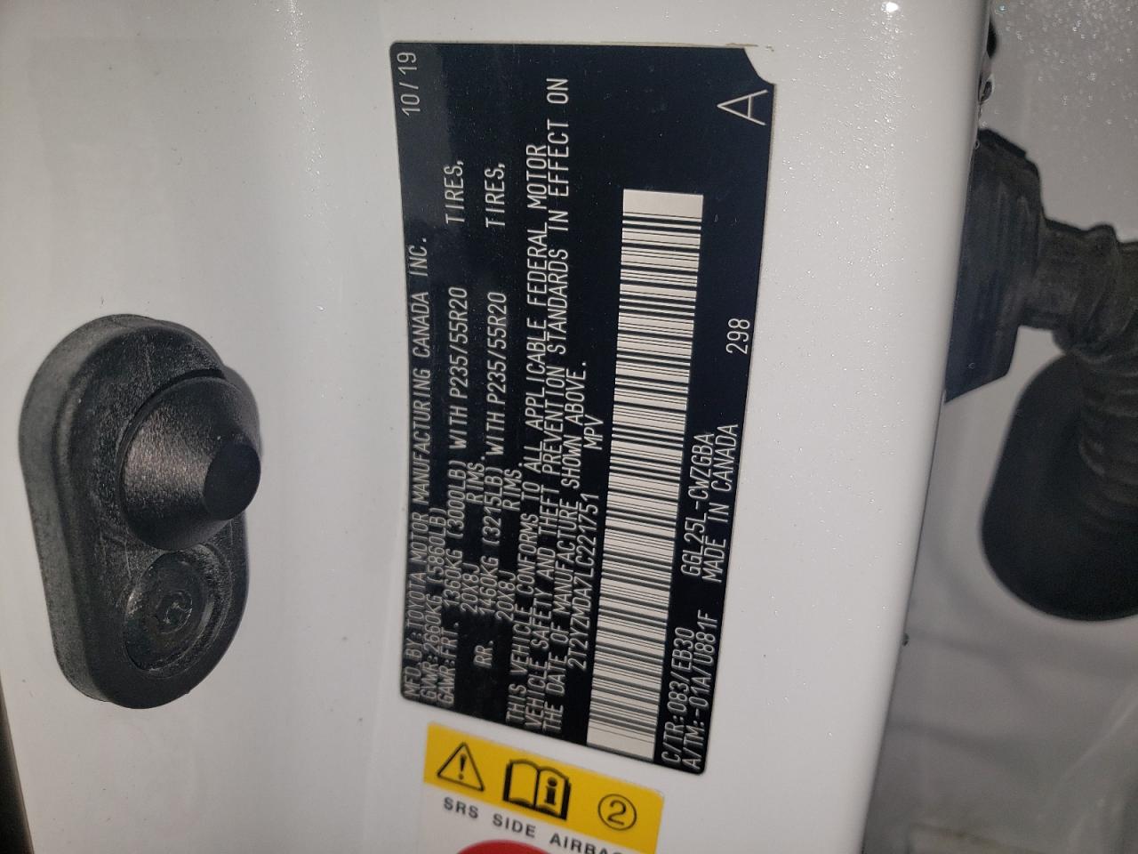 2020 Lexus Rx 350 F-Sport VIN: 2T2YZMDA7LC221751 Lot: 61055094