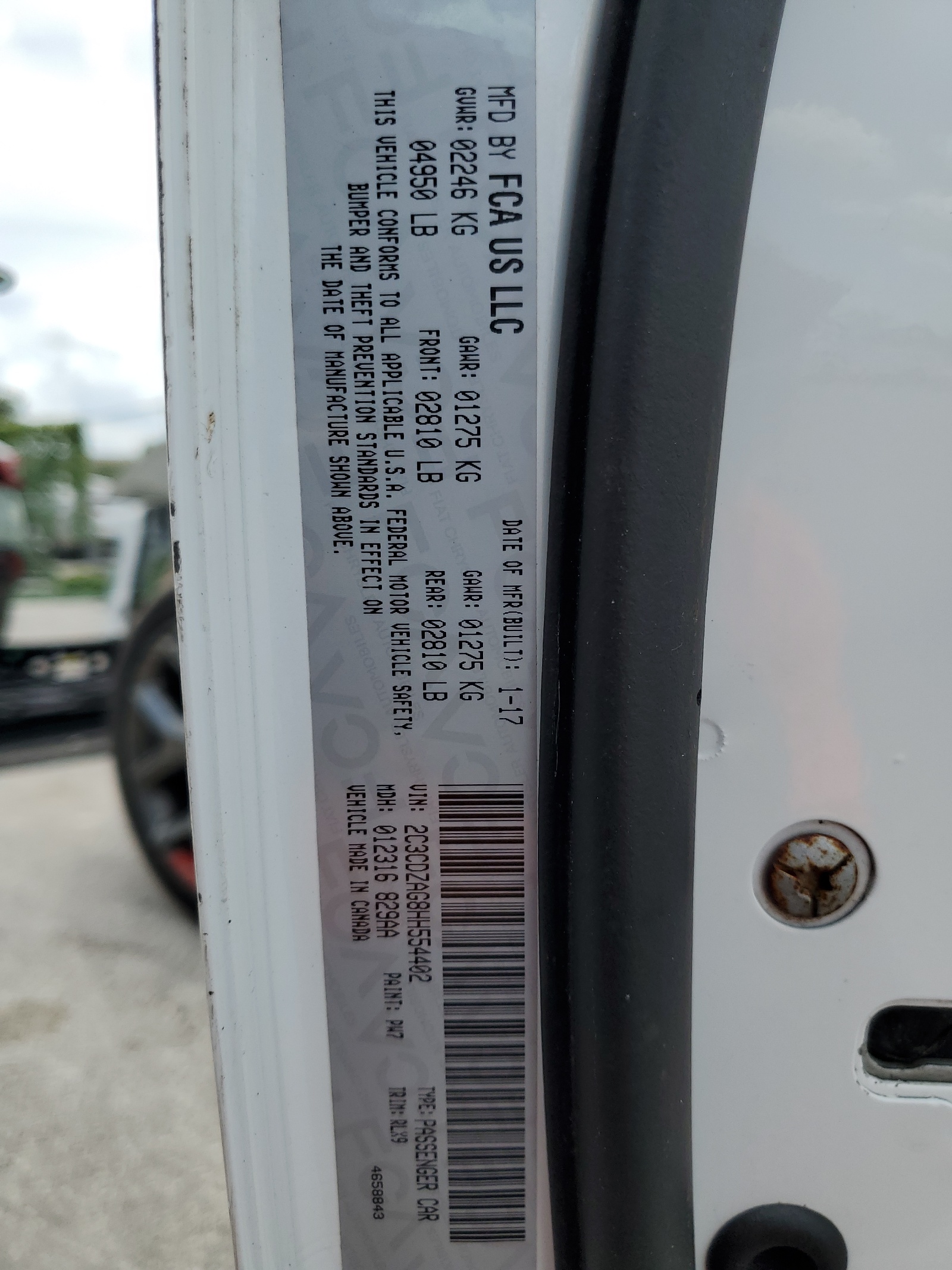 2C3CDZAG8HH554402 2017 Dodge Challenger Sxt