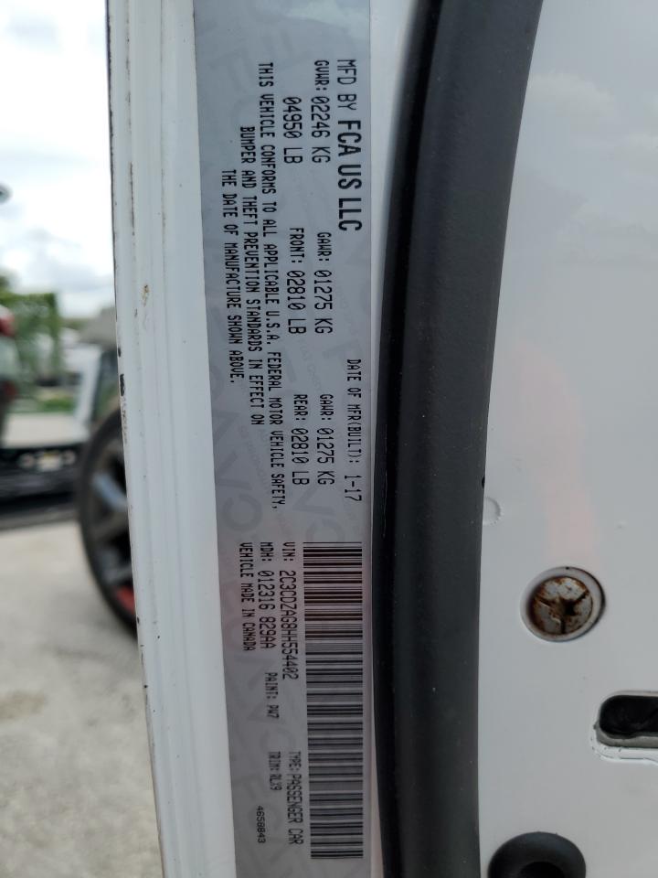 2017 Dodge Challenger Sxt VIN: 2C3CDZAG8HH554402 Lot: 64176534