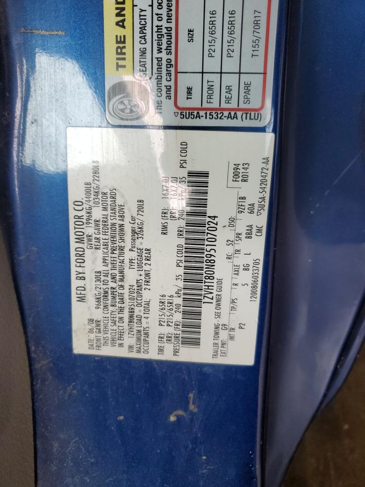 2009 Ford Mustang VIN: 1ZVHT80N895107024 Lot: 64433254