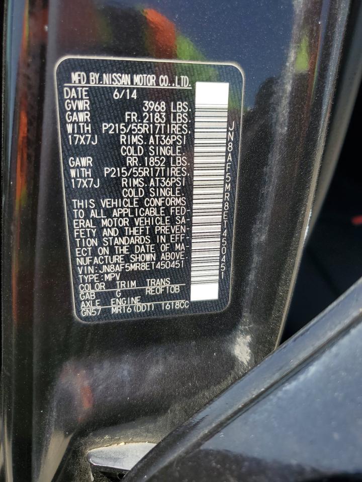 2014 Nissan Juke S VIN: JN8AF5MR8ET450451 Lot: 65388974