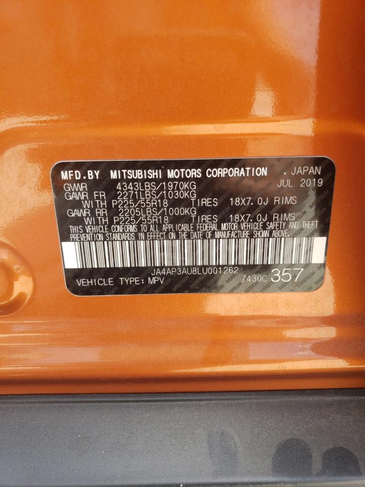 2020 Mitsubishi Outlander Sport Es VIN: JA4AP3AU8LU001262 Lot: 62079324