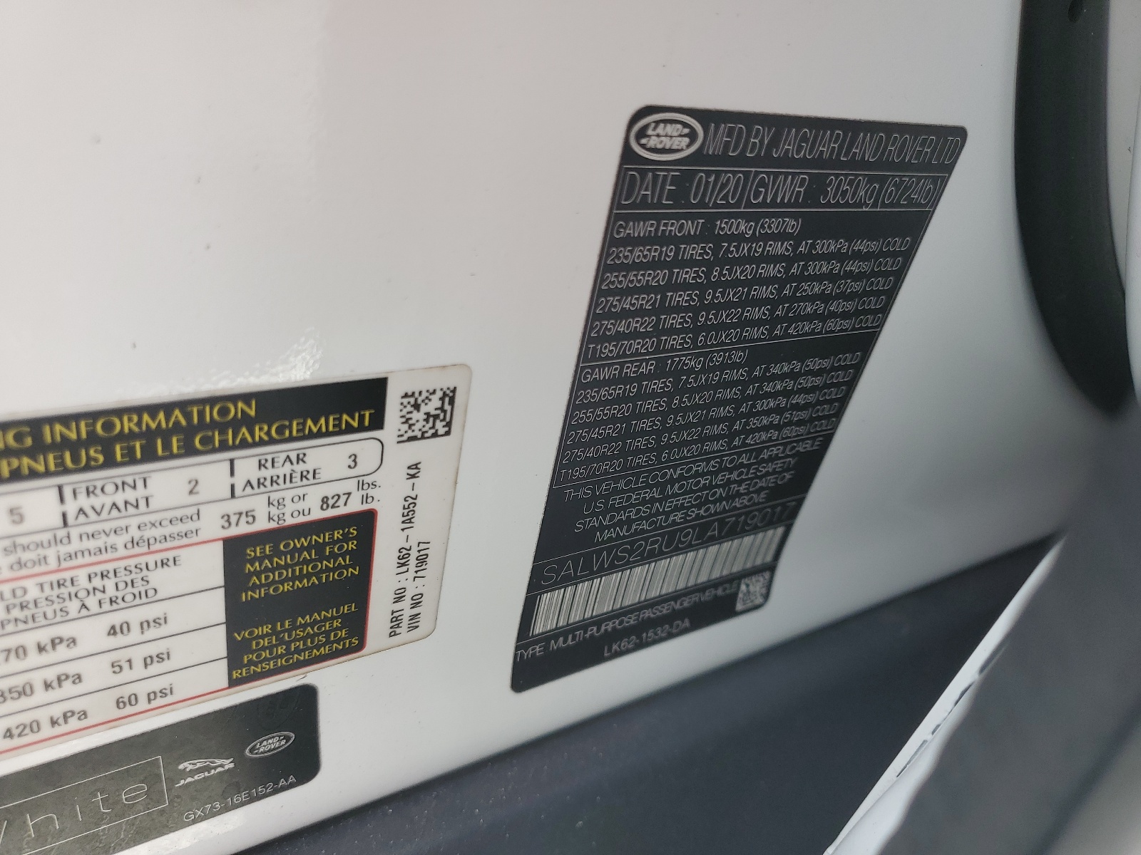 SALWS2RU9LA719017 2020 Land Rover Range Rover Sport Hst