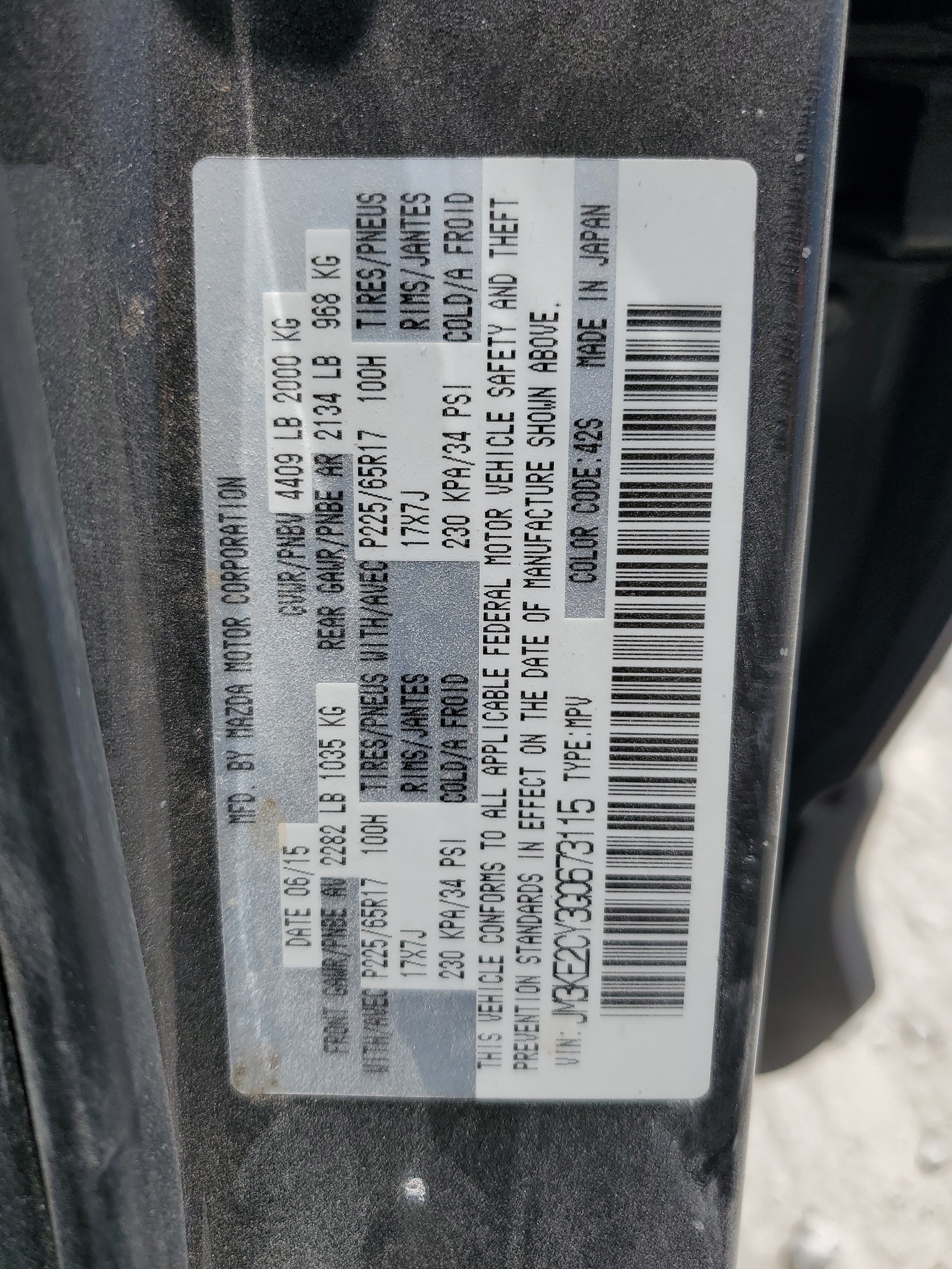 JM3KE2CY3G0673115 2016 Mazda Cx-5 Touring