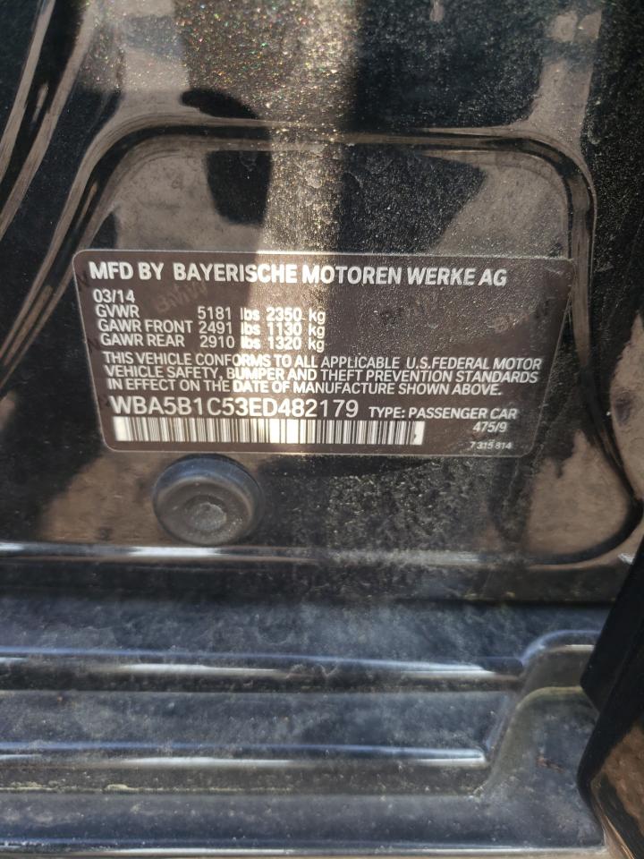 2014 BMW 535 I VIN: WBA5B1C53ED482179 Lot: 63262474