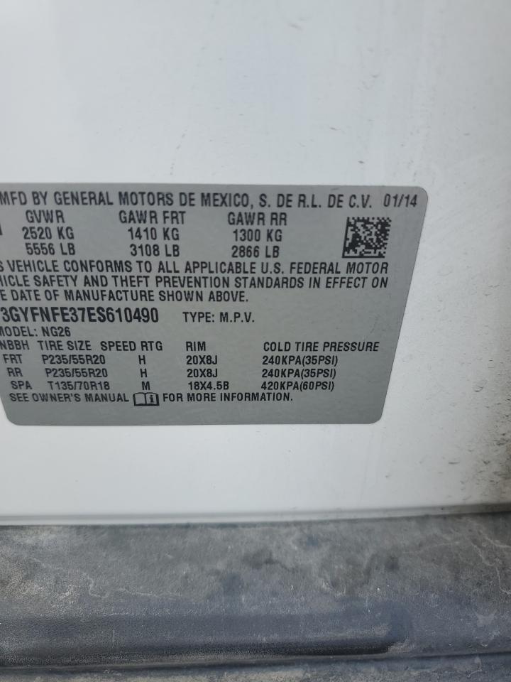 2014 Cadillac Srx Performance Collection VIN: 3GYFNFE37ES610490 Lot: 65201694