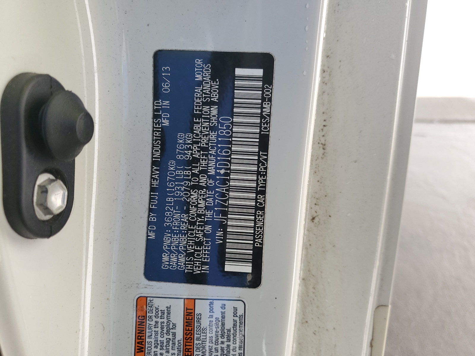 JF1ZCAC11D1611850 2013 Subaru Brz 2.0 Limited