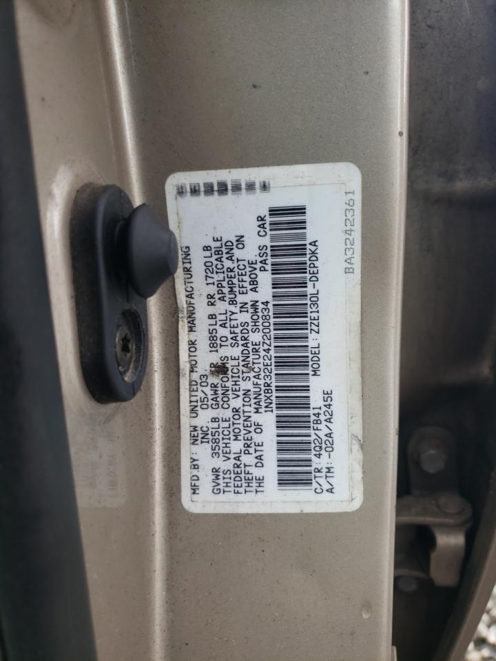 2004 Toyota Corolla Ce VIN: 1NXBR32E24Z200834 Lot: 64298244