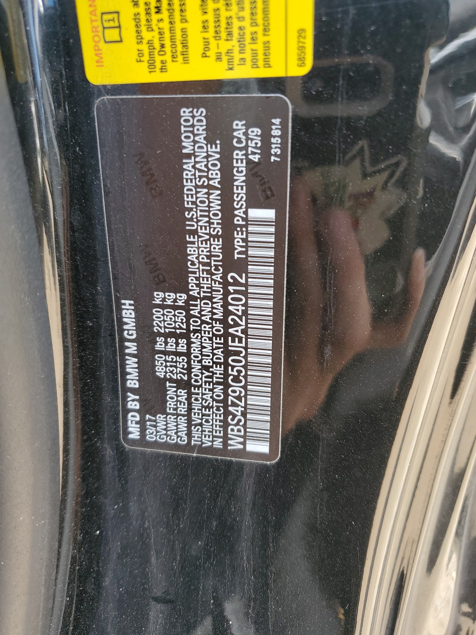 WBS4Z9C50JEA24012 2018 BMW M4