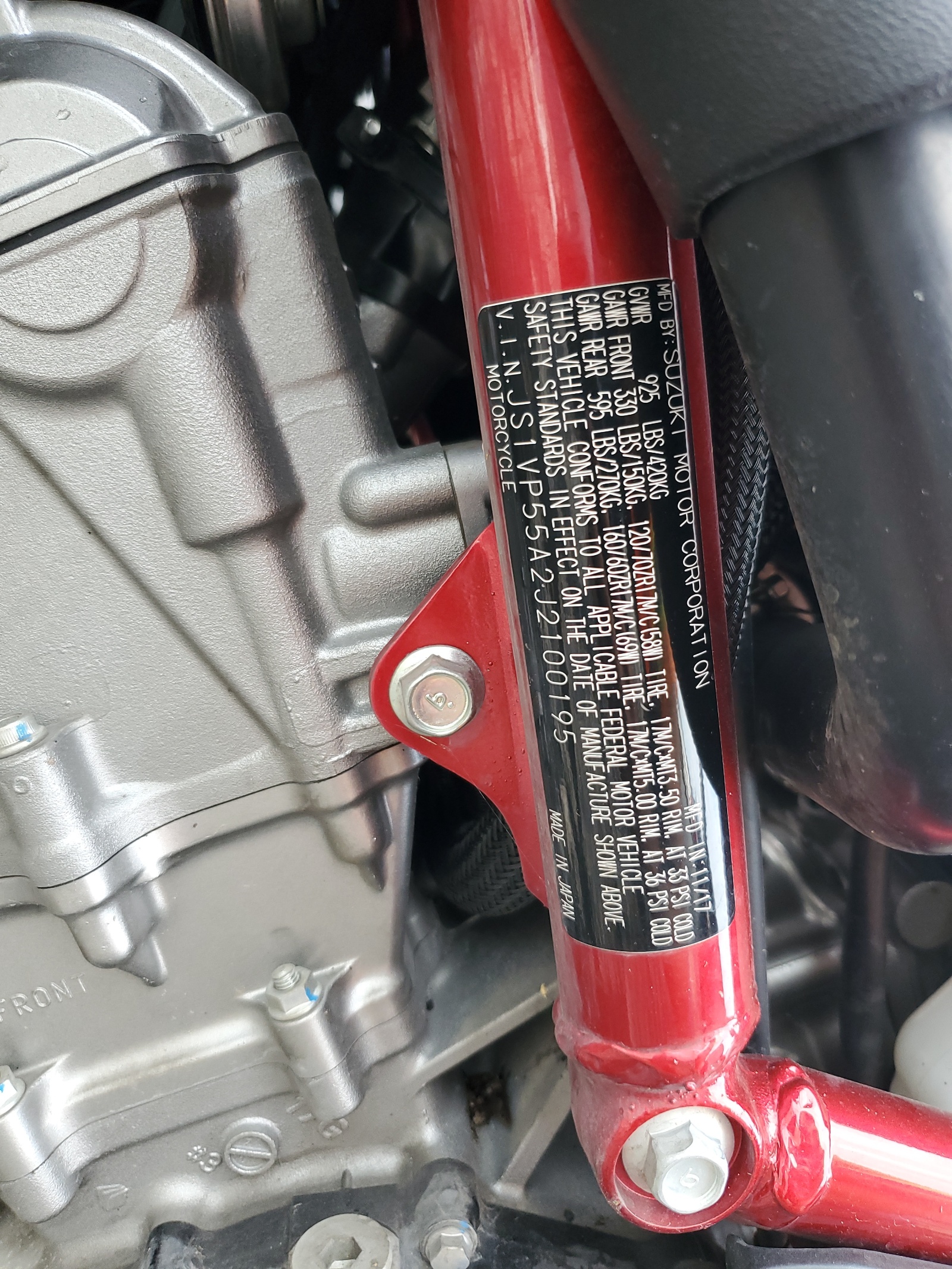 JS1VP55A2J2100195 2018 Suzuki Sv650