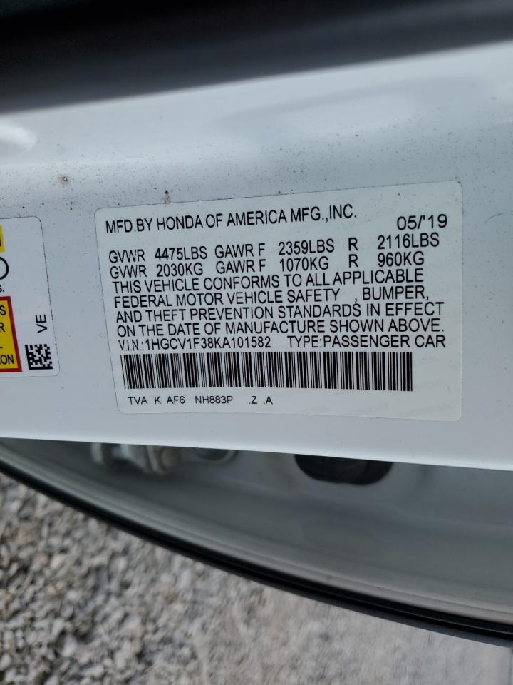 1HGCV1F38KA101582 2019 HONDA ACCORD - Image 14