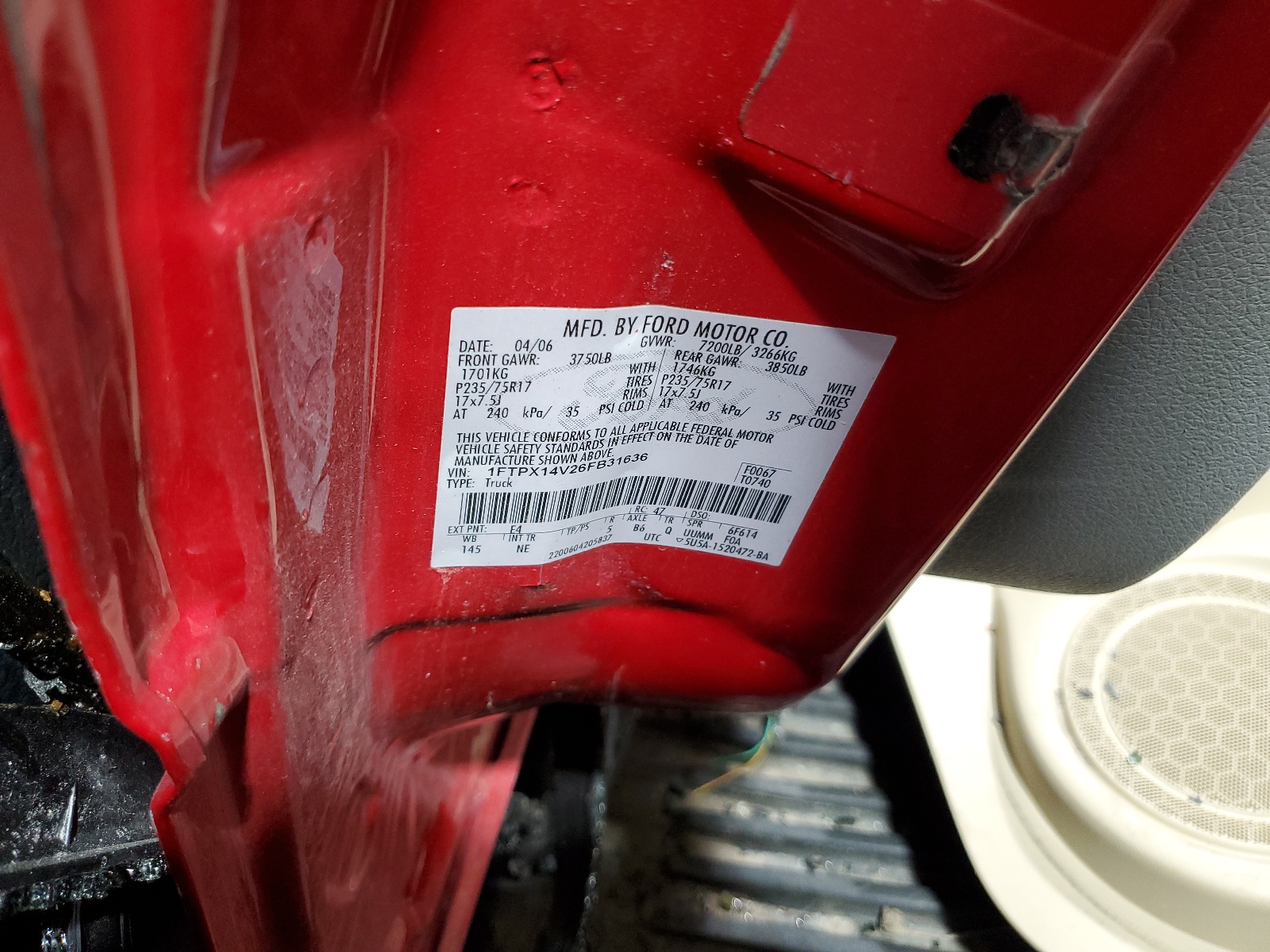 1FTPX14V26FB31636 2006 Ford F150